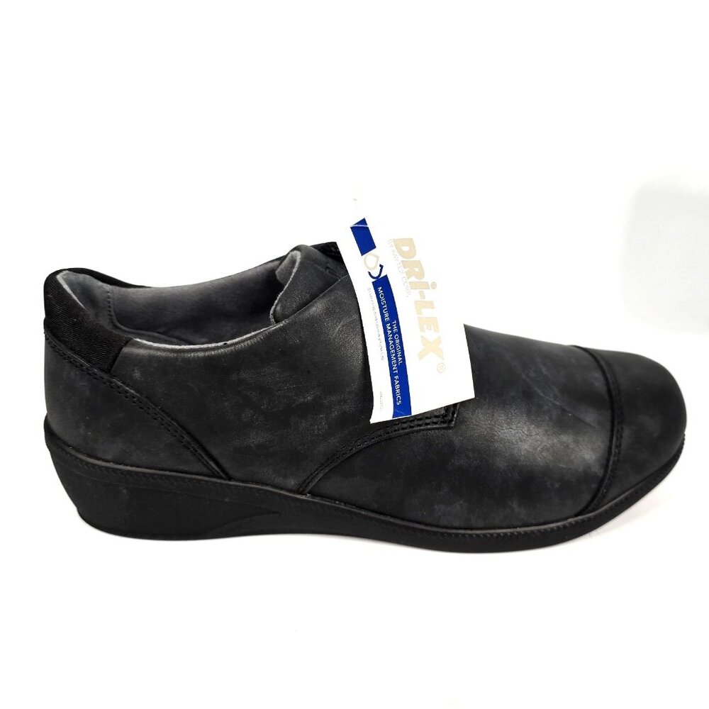 NWT Drew Jemma Black Leather Lace Up Comfort Ortho Shoes Women's Size 8.5M